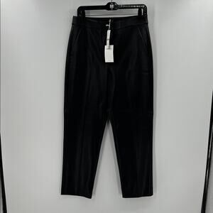 J. Crew Women's Kate straight-leg pant in faux leather - Black - 6 - NWT